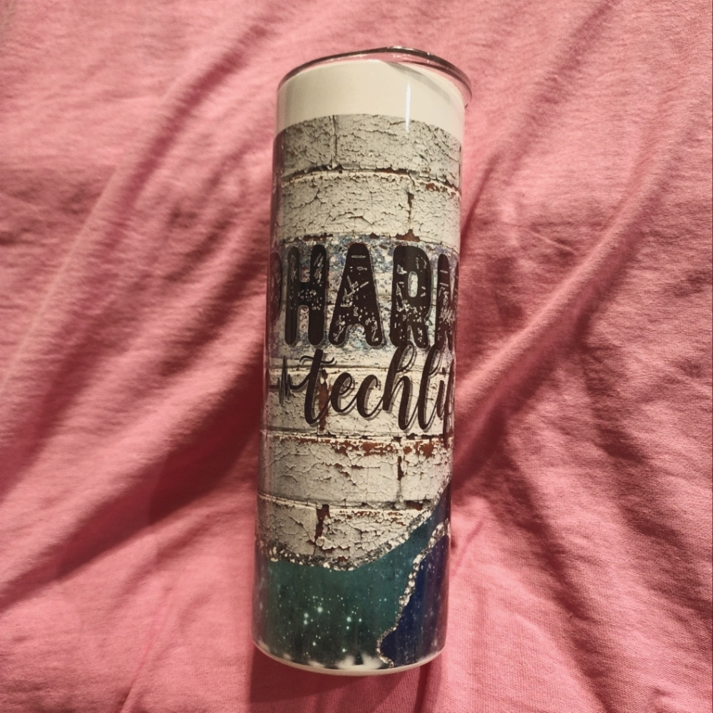Handmade pharmacy tech sublimation tumbler 20oz.